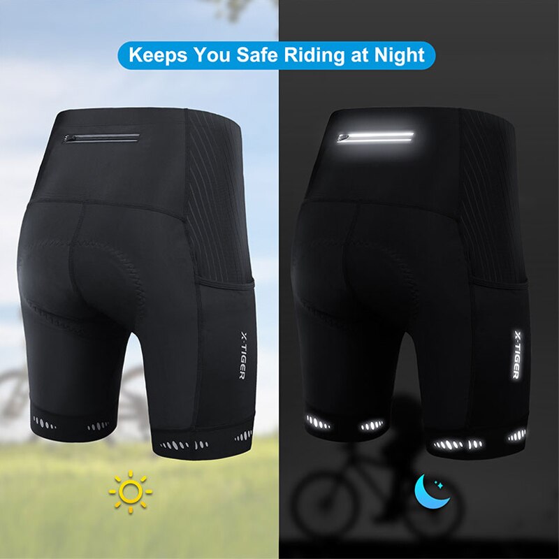 X-TIGER Men Cycling Shorts wit - огляд і ціна Padded Cycling Shorts 5D Gel