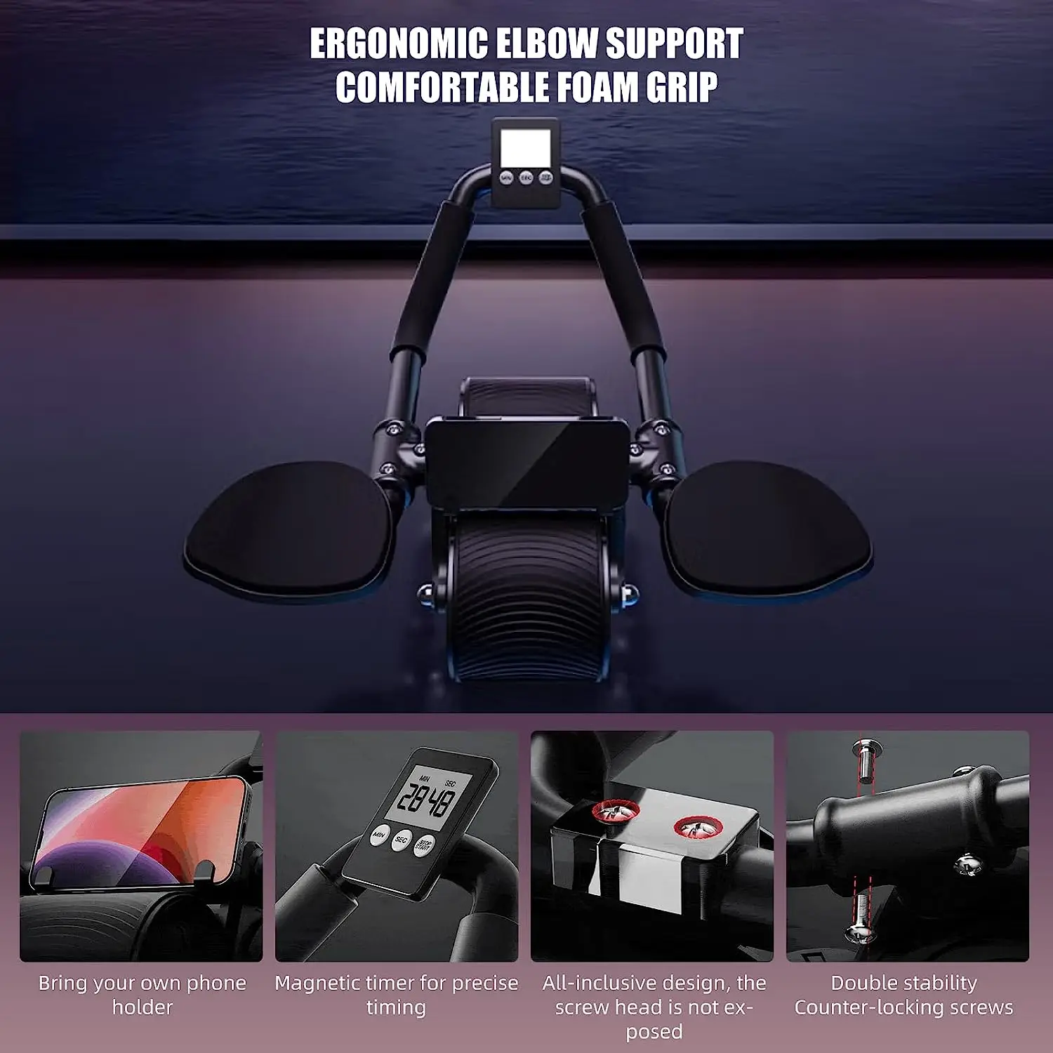 Elbow Support Automatic Reboun - огляд і ціна Ab Roller Wheel With Elbow Support