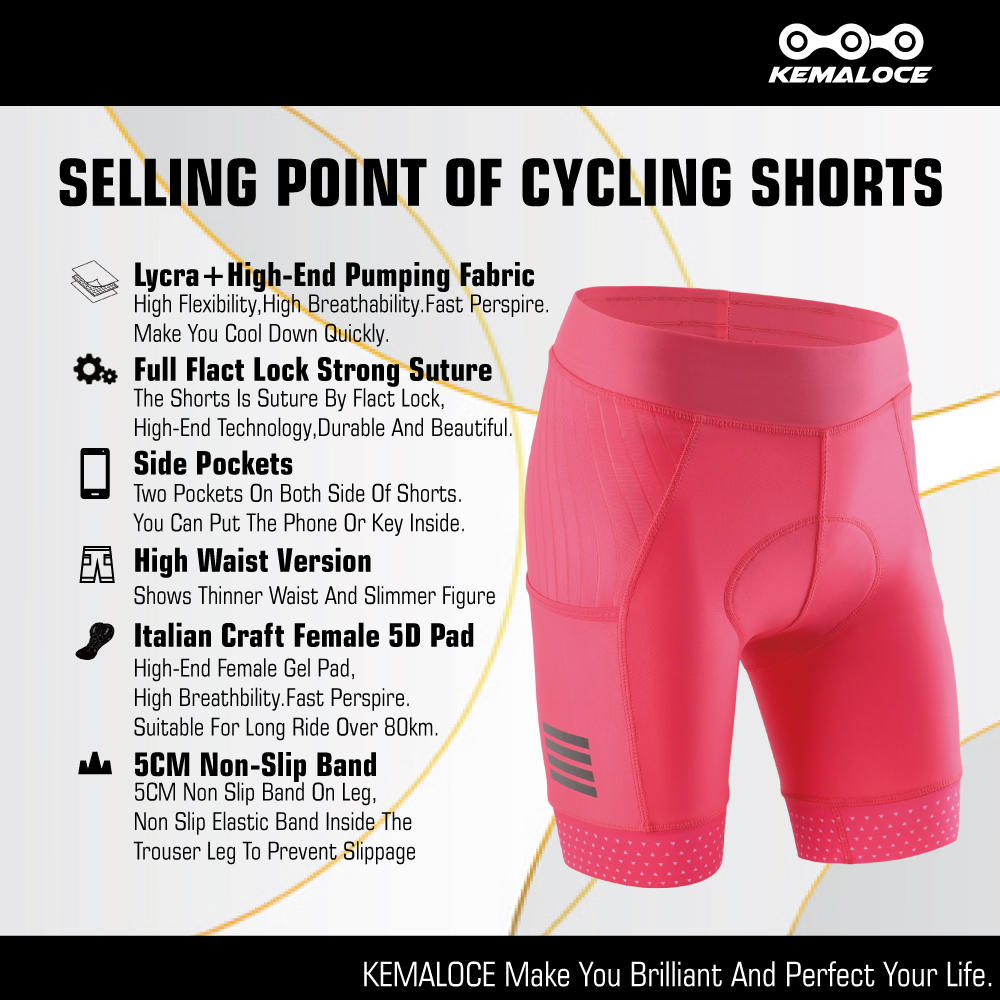 KEMALOCE Women Cycling Shorts  - огляд і ціна Padded Cycling Shorts 5D Gel