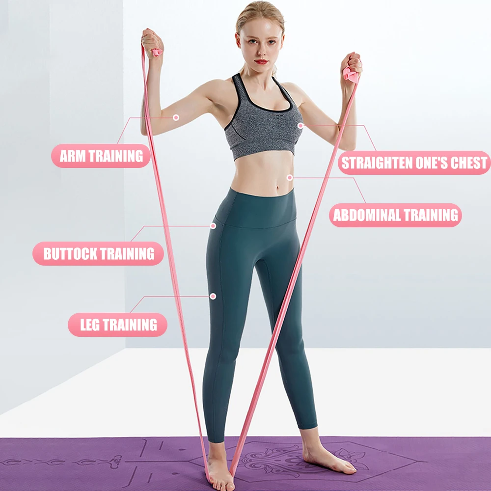 Length 200cm Yoga Pilates Stre - огляд і ціна Pilates Bar Kit With Resistance Bands