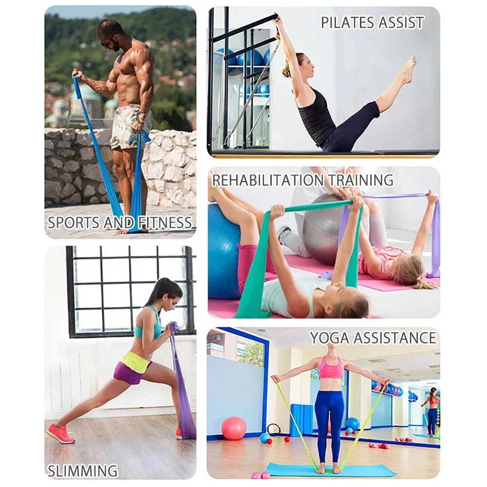 Length 200cm Yoga Pilates Stre - огляд і ціна Pilates Bar Kit With Resistance Bands