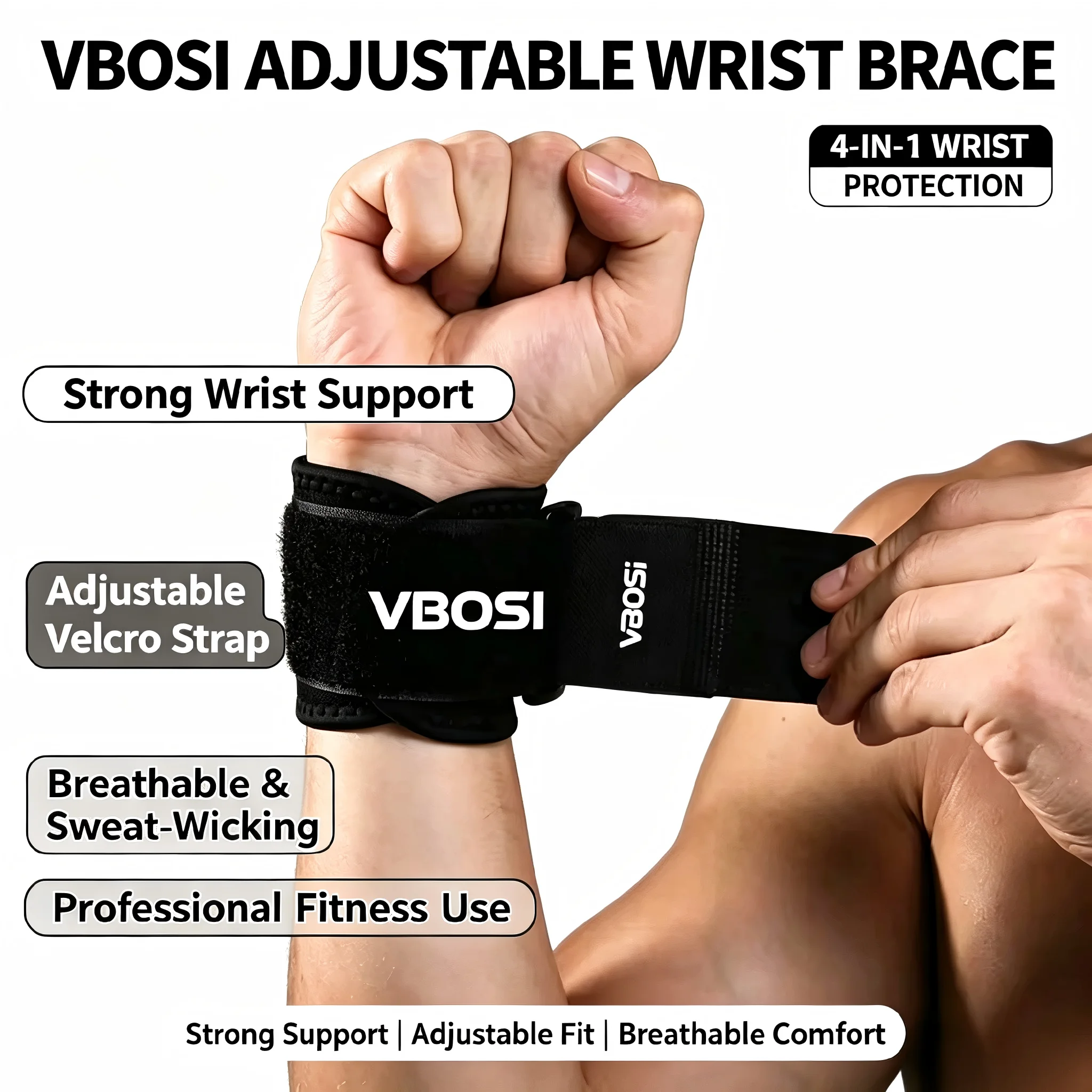 Professional Breathable Wrist  - огляд і ціна Wrist Wraps Weightlifting Support