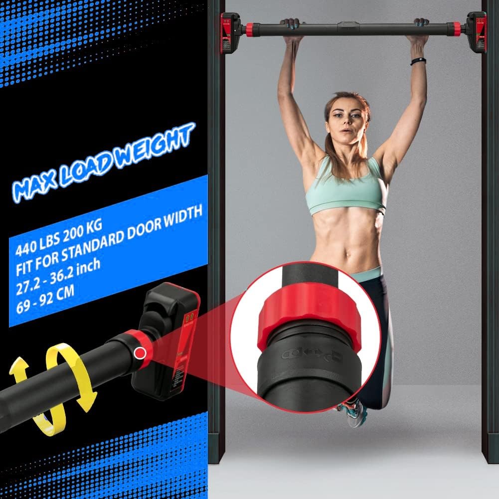 Adjustable Pull Up Bar for Doo - огляд і ціна Door Pull Up Bar No Screw