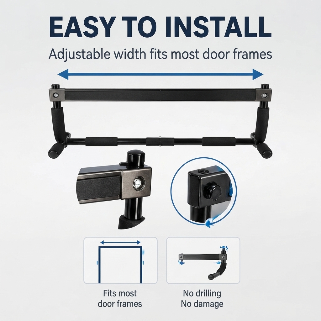 Multifunctional Doorway Pull U - огляд і ціна Door Pull Up Bar No Screw